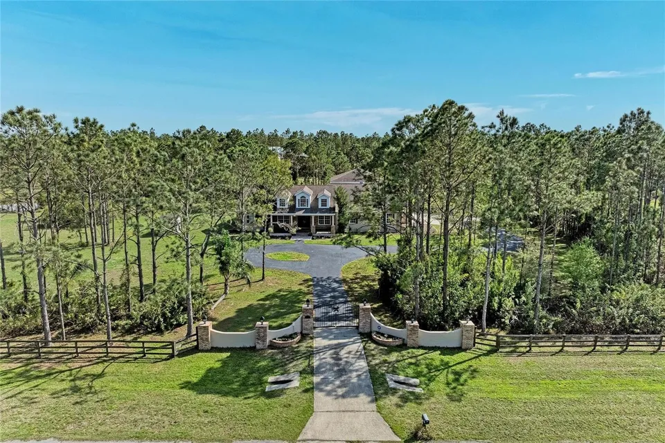 Gated driveway and home at 21616 67th Ave E in Bradenton